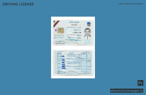 Beispiel für einen iranischen Führerschein